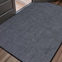 Fussmatte Innen 80X120Cm Waschbar Rutschfest Schmutzfangmatte Grau Eingang
