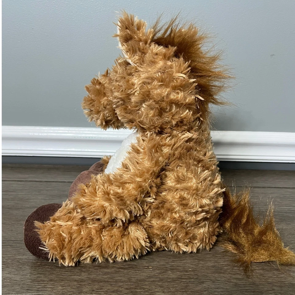 Ganz Peluche Caballo Peluche Marrón Blanco Cola de Melena Juguete Poni Foto 2 de 4