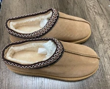 Women’s Slipper Slip On Suede Comfy Fur Fleece Boot Size 8 Indoor/Outdoor