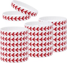 20PCS Silicone Sports Ball Bracelets Stretch Wristbands for Team Events