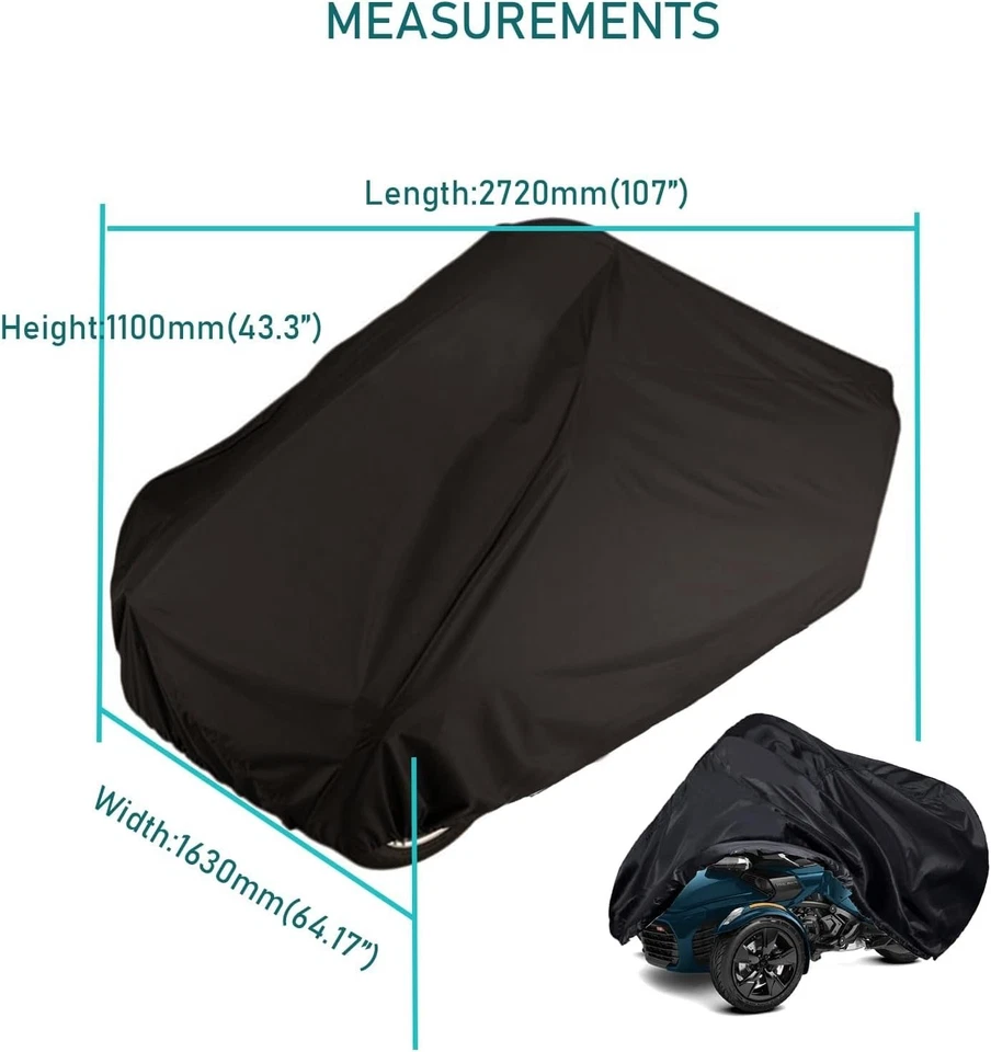 F3 Spyder Full Cover, Ryker Cover,Can Am Spyder F3-S F3-T Ryker 600 900 Sport... Foto 4 de 4