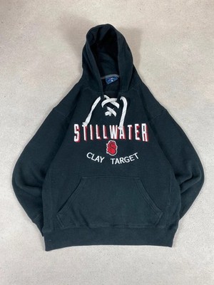 j america Pullover Hoodie Sweat Us Embroided Clay target us 80% Baumwolle Farbe Schwarz M