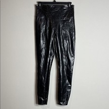 SPANX Women s Faux Patent Leather Leggings Size Medium