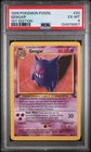 1999 POKEMON FOSSIL 1ST EDITION #20 GENGAR PSA 6