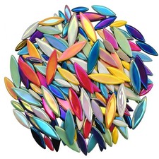 Ceramic Mosaic Tiles for Crafts, Assorted Leaf Petal Ceramic Tiles for Crafts, 1