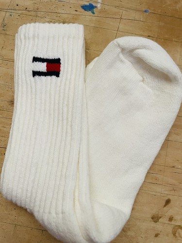 Vintage Y2K Era Tommy Hilfiger Crew Socks 90s Designer Accessories Estate Find