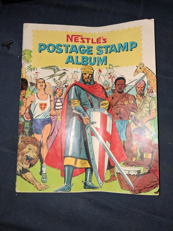 VTG‼ 1958 Nestle's Postage Stamp of the World Album Book • **BONUS**160 Stamps