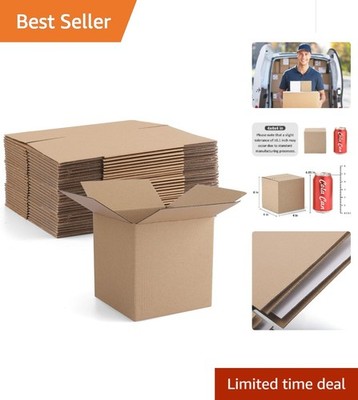 Effortless Assembly 25 Pack 4x4x4 Cardboard Shipping Boxes for E-commerce