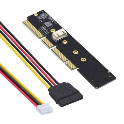 NGFF Adapter M.2 Key NVME AHCI SSD zu PCI E 3.0 35 cm Kabel für 110 80 mm SSD