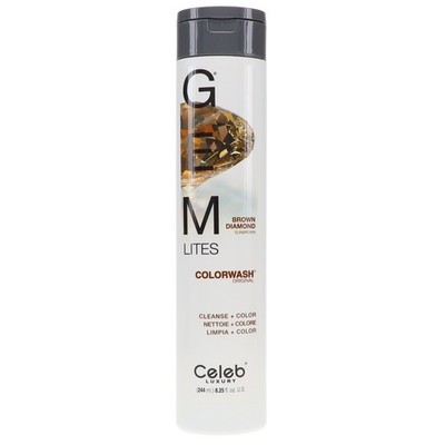 Celeb Luxury Gem Lites Brown Diamond Sunbrown Colorwash Shampoo 8.25 oz