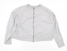 Sweatshirt Damen UK Gr&ouml;&szlig;e M H&M Grau Full Zip