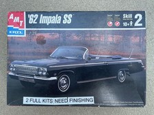62 Chevrolet Impala Ss Amt Plastic Model Kit 8209 125 Two Partially Built Kits 62 Chevrolet Impala Ss Amt Plastic Model Kit 8209 125 Two Partially Built Kits