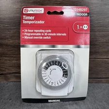 Prime 24 Hour Timer Indoor Electrical Plug 0148297 Auto Program Security NEW