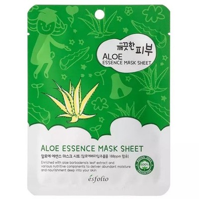 Esfolio Pure Skin Aloe Essence Mask Feuchtigkeitsspendende Gesichtsmaske x1