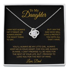 To My Daughter Necklace Gift for Daughter from Dad,Daughter Father Necklace