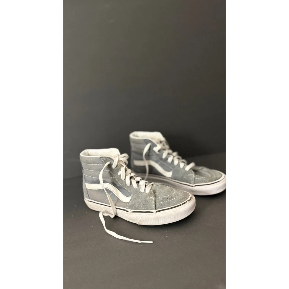 Vans Sk8-Hi Gris Gamuza Parte Superior Alta Zapatos de Skate Tenis Mujeres 8 Hombres 6.5 Foto 3 de 4