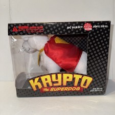 Krypto The Super Dog DC Direct Rare Boxed Soft Toys Superman Plush Dog 2001 NEW