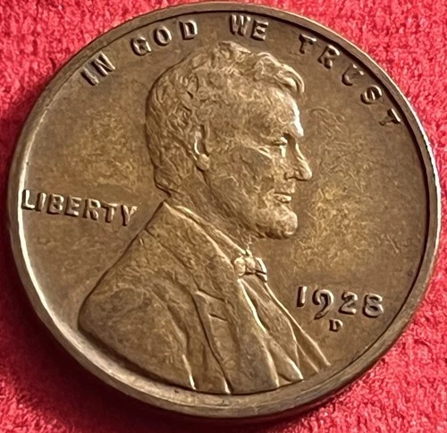 1928 D Lincoln Wheat Cent Penny VF/EF Denver Mint Strong Details Warm Brn JC1250