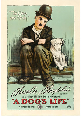 Charlie Chaplin Poster A Dog s Life 1918 DIN A1 Film Klassiker
