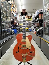 Gretsch 6120 Full Acoustic Electric Guitar Orange With Hard Case