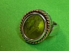 Vintage carved intaglio silver  18k Ring Italy st Michael great gift idea