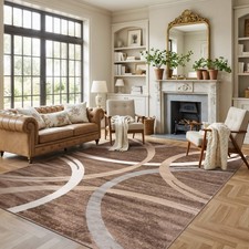 Rugshop Area Rugs Modern Abstract Circles Design Rugs for Living Room 9X12 Rugs