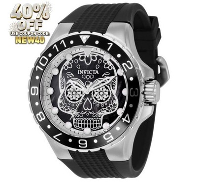 BEST PRICE!! Invicta Aviator Dia De Los Muertos Men's Watch w Mother Pearl Dial