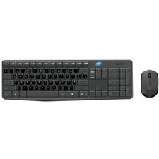 Logitech Mk235 Kit Mouse And Keyboard + German QWERTZ Layout Stickers Applied