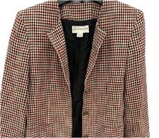 Vintage Liz Claiborne Plaid Check Ladies Blazer Jacket size 4