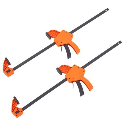 Bar Clamps for Woodworking F Clamp 2-Pack 24'' One-Handed Clamp/Spreader