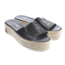 Plateausandalen Prada Schwarz 38,5 EUR