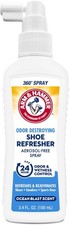 Arm Hammer Shoe Refresher Spray, Odor Eliminator for Sneakers, 24 Odor Wetne