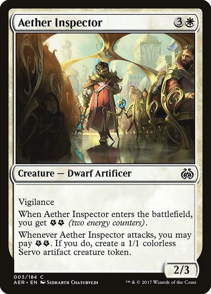 Aether Inspector 3 Common Aether Revolt Magic: The Gathering Lightly Played
