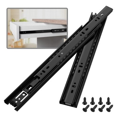 Heavy Duty Drawer Slides, Full Extension, File Cabinet Rails, Metal Runner,Black
