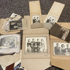 Vintage Black  White Photo Lot 15 Family Portraits 1940s  1950s