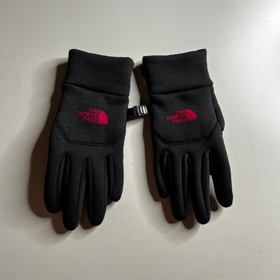 The North Face Etip Black Pink Touchscreen Fleece Gloves Womens Small