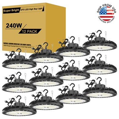 1-20 PACK 150W/200W/240W LED UFO High Bay Light Dimmable Warehouse Shop Lamps