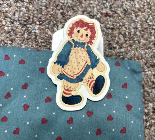 Vintage Raggedy Ann & Andy Express Wagen Bettdecke/Steppdecke mit 2 Clips 32x41 - Bild 6 von 23