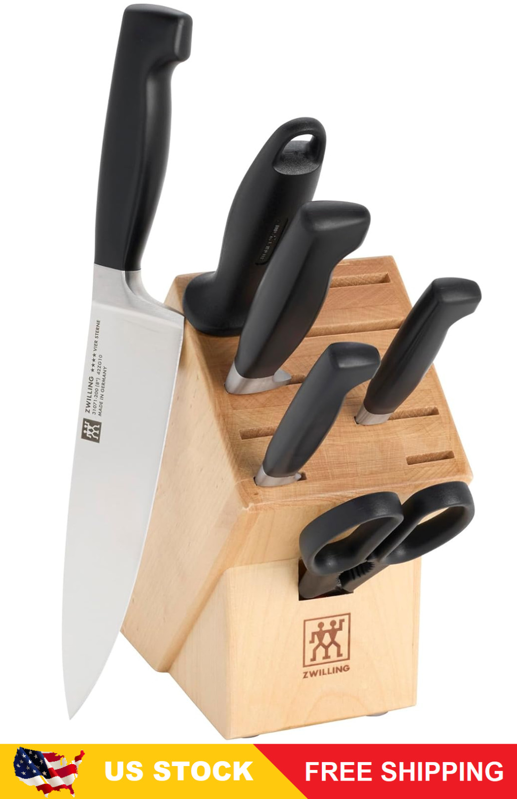 ZWILLING Four Star 7-pc Knife Block Set