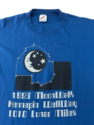 Vintage 1995 Moonwalk T Shirt Men s Large Minneapolis Minnesota USA Blue 90 s