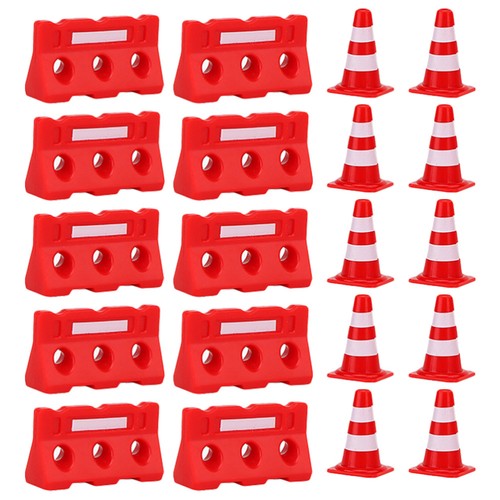 20 Pcs Road Sign Barricade Toy Small Traffic Cones Child Toys Signs - Picture 3 of 10