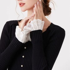Fashion French Style Lace Sleeve Hollow Out Clothing Decoration Fake Flared Slee