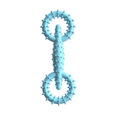 Dog Teething Chew Bone For Aggressive Chewers Rubber Support Teeth Cleaning