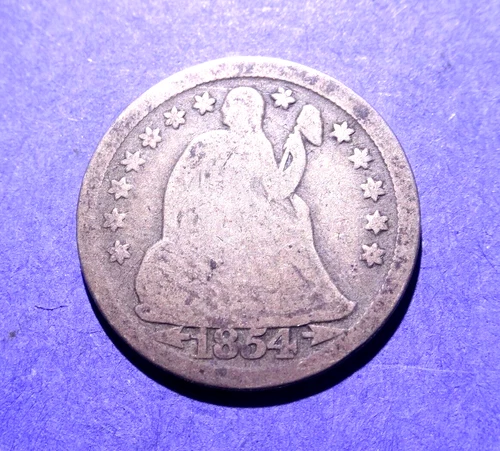 1854 w/arrows Liberty Seated Dime  Good  PRICE DROP