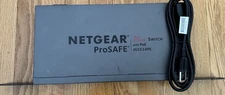 NETGEAR ProSAFE 24-Port Gigabit Managed Switch w/12 PoE Ports 100W (JGS524PE)