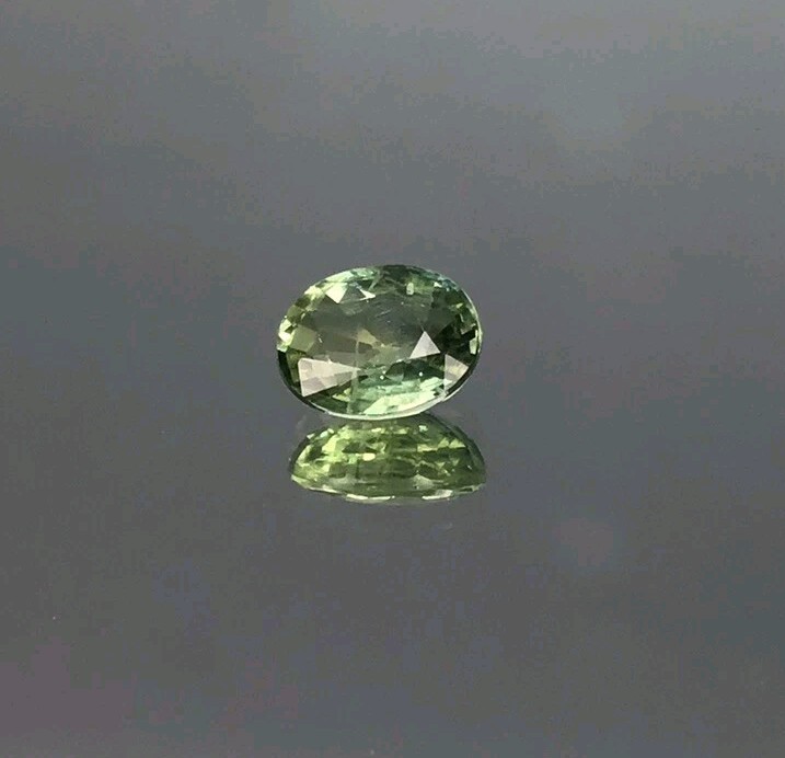 Natural Ceylon Sapphire 1 Carat Saturated Green-Blue Oval Cut Gemstone ...