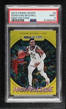 2019-20 Panini NBA Hoops High Voltage Donovan Mitchell #8 PSA 9 MINT 0bl9