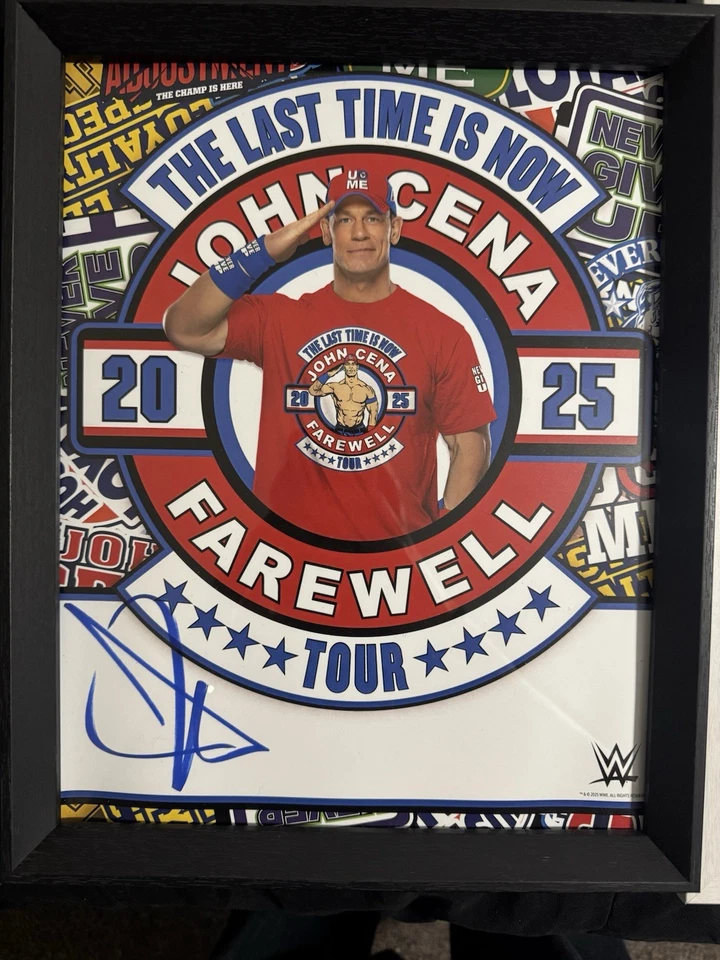 Foto autografiada por John Cena y CM Punk de la WWE 11x14 + marcos La última vez es ahora Foto 2 de 4