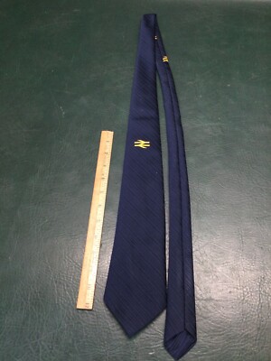 Vintage Ernex Of London Navy Blue British Rail Intercity Logo Tie