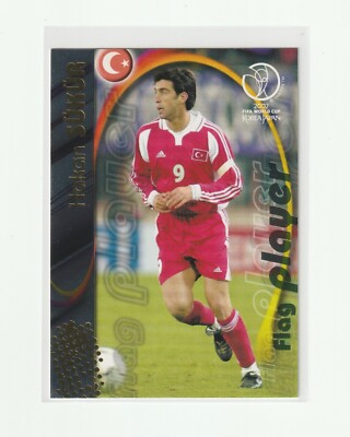 PANINI 2002 FIFA WORLD CUP FLAG PLAYER HAKAN SUKUR